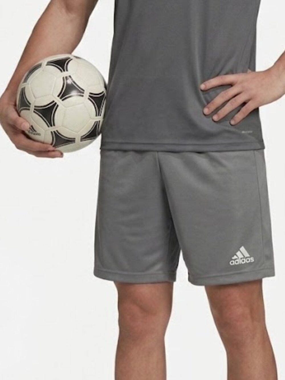 Adidas kids M Gray  Athletic  sport Shorts Elastic Drawstring soccer gym